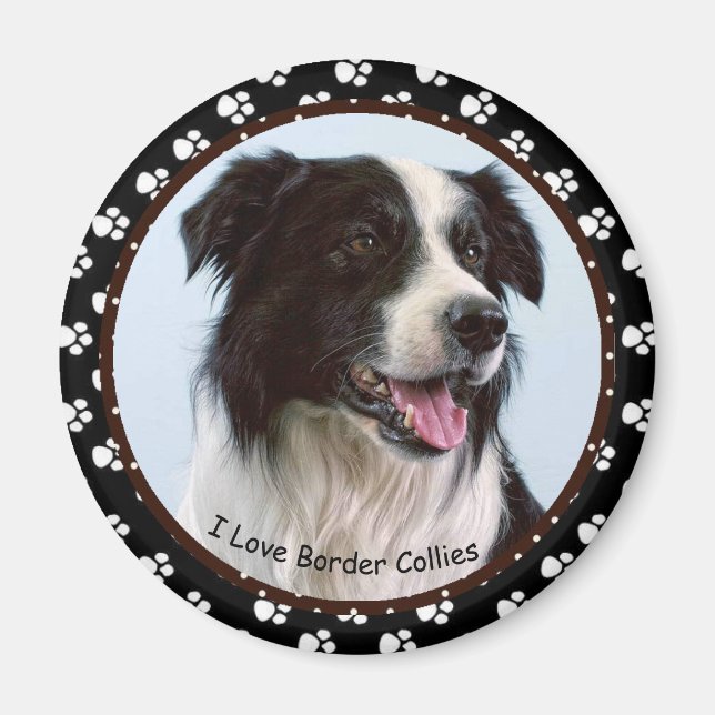 I kärlek Gräns Collies Magnet (Framsidan)