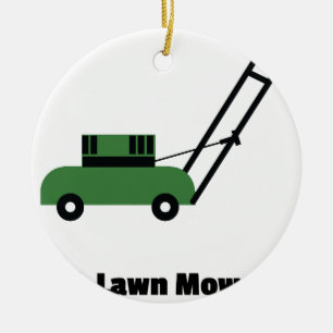 I kärlek Gräsmatta Mowers Julgransprydnad Keramik