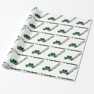 I kärlek Gräsmatta Mowers Presentpapper
