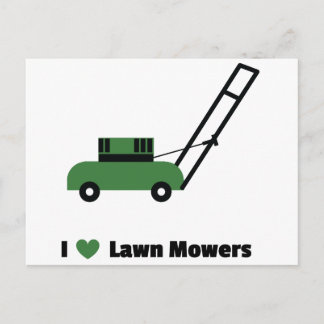 I kärlek Gräsmatta Mowers Vykort