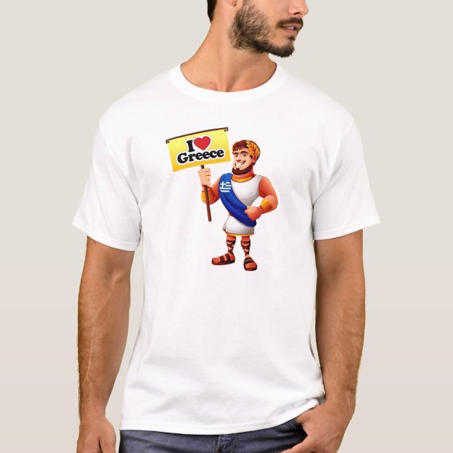 I Kärlek Greece T-Shirt (Framsida)