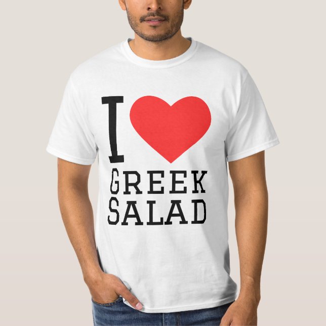 I kärlek greek sallad t shirt (Framsida)