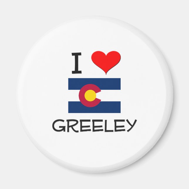 I Kärlek GREELEY Colorado Magnet (Framsidan)