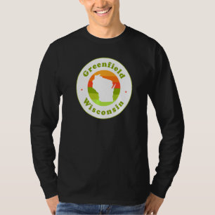 I Kärlek Greenfield Wisconsin Wi Vacation Souvenir T Shirt