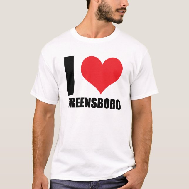 I kärlek Greensboro T Shirt (Framsida)