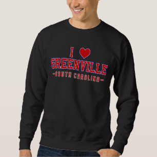 I Kärlek Greenville South Carolina Lång Ärmad Tröja