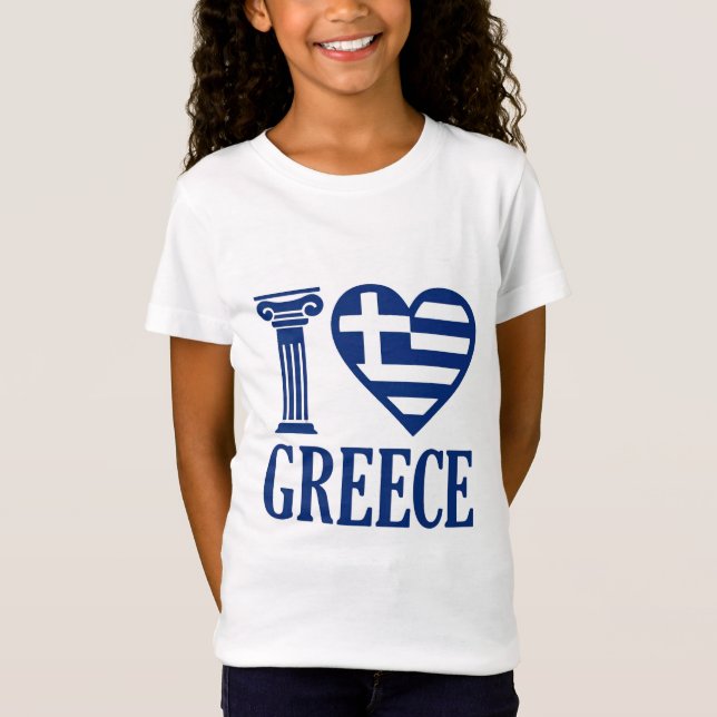 I kärlek Grekland T Shirt (Framsida)