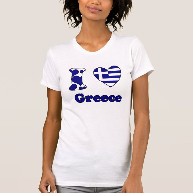 I kärlek Grekland Tee Shirt (Framsida)