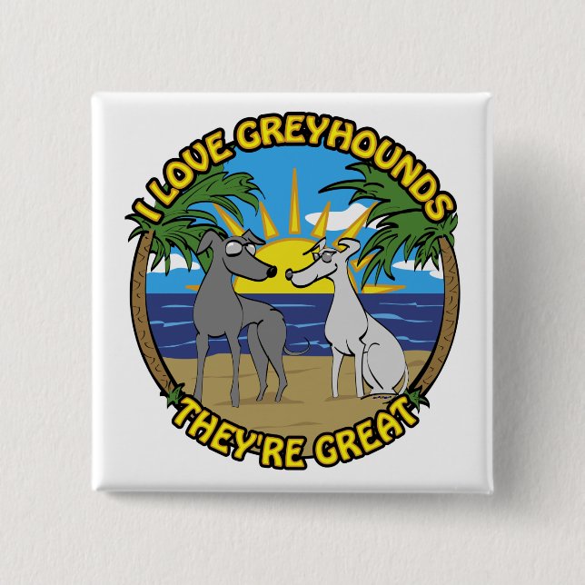 I KÄRLEK GREYHOUNDS DE ÄR UNDERBARA KNAPP (Framsida)