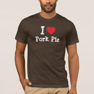 I kärlek Gris Paj hjärta T-Shirt