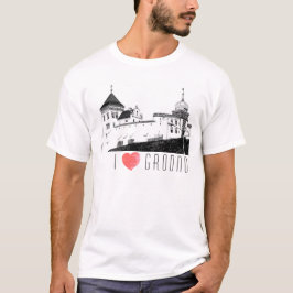 I Kärlek Grodno Belarus Architecture Sketch Castle T Shirt