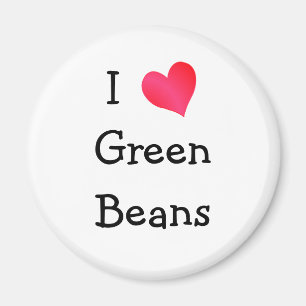 I Kärlek Grönt Beans Magnet