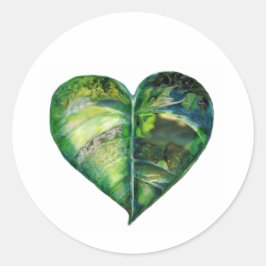 I Kärlek Grönt Sticker Runt Klistermärke