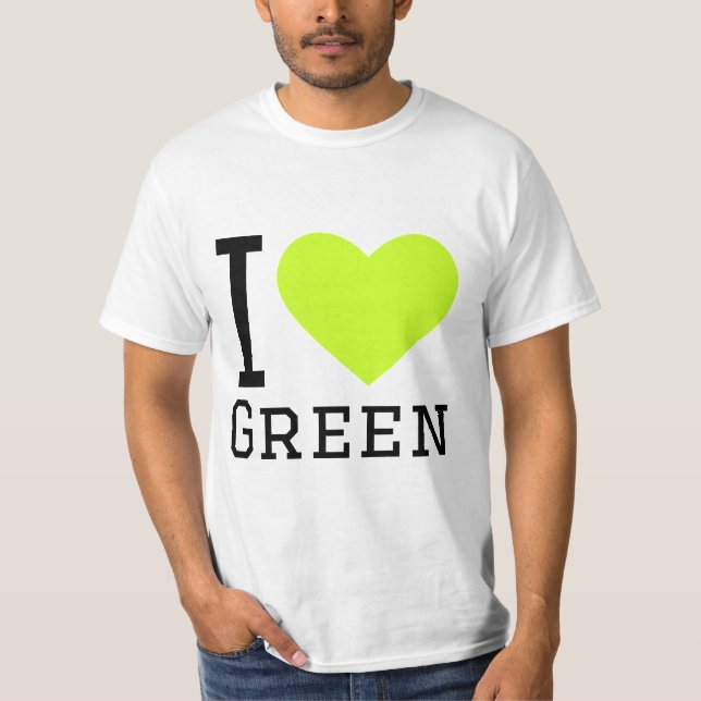I KÄRLEK GRÖNT T SHIRT (Framsida)