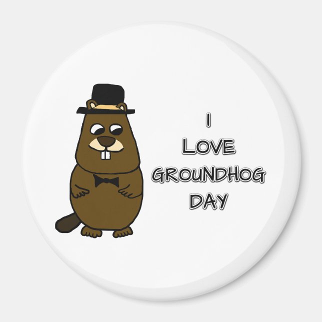 I kärlek Groundhog Day Magnet (Framsidan)