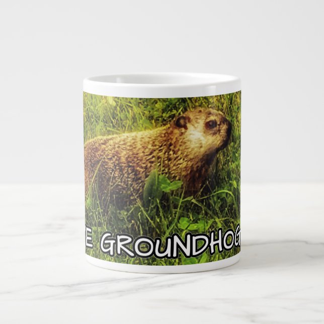 I kärlek Groundhog Day mugg Jumbo Mugg (Framsidan)