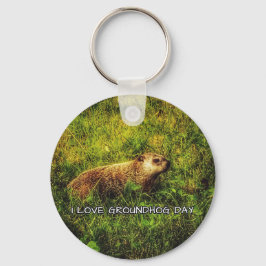 I kärlek Groundhog Day-nyckelkedja Nyckelring