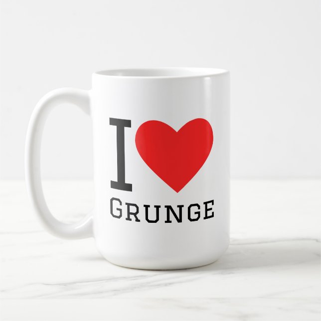 I kärlek grunge kaffemugg (Vänster)