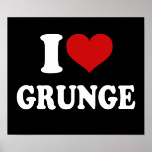 I Kärlek Grunge Poster