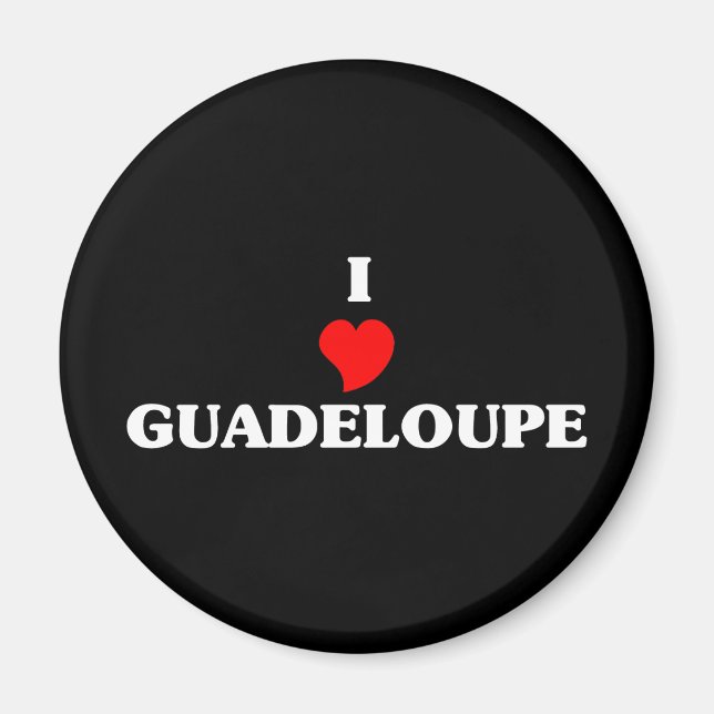I Kärlek Guadeloupe Magnet (Framsidan)