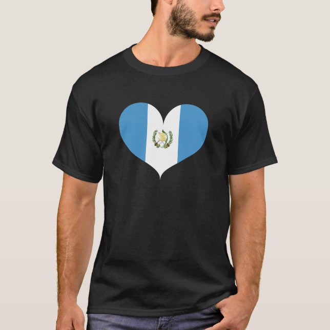 I Kärlek Guatemala Flagga T Shirt (Framsida)
