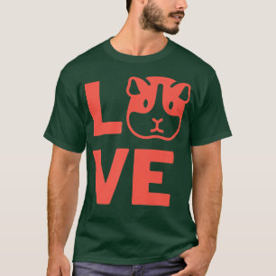 I Kärlek Guinea-Gris Rodents Pet Owners och Animal T Shirt