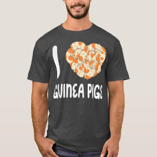 I Kärlek Guinea Grisar Pet Guinea Gris Animal Cute T Shirt