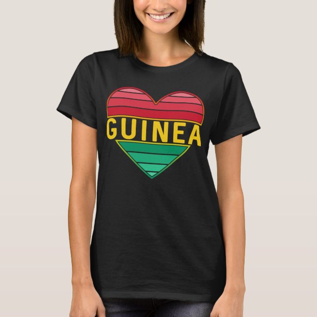 I Kärlek Guinea, Guinean Heart T Shirt (Framsida)