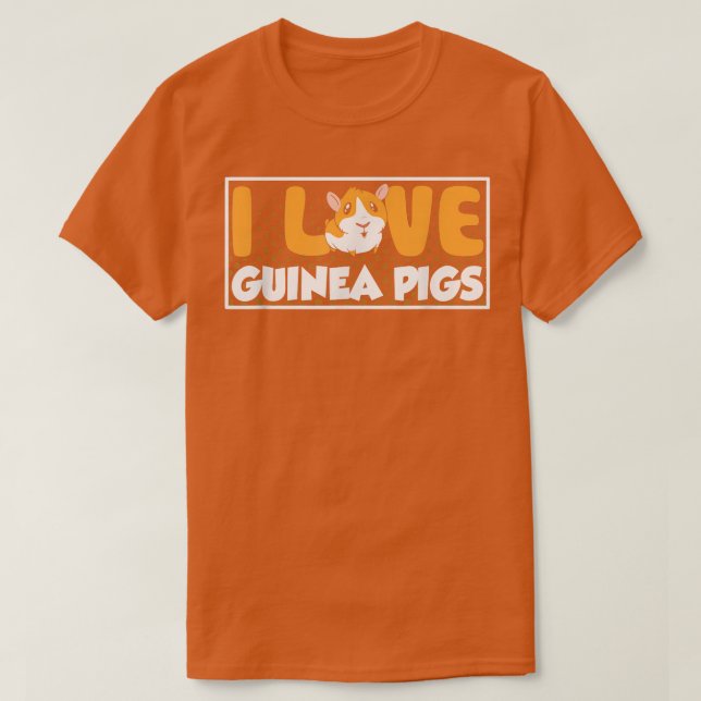 I Kärlek Guineas Grisar Guineas sällskapsdjur i Äl T Shirt (Design framsida)