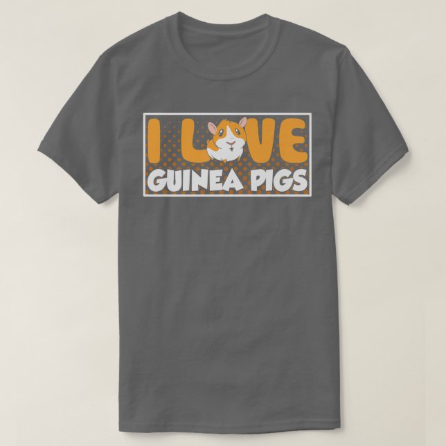 I Kärlek Guineas Grisar Guineas sällskapsdjur i Äl T Shirt (Design framsida)
