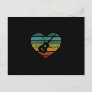 I Kärlek Guitarister med akustiskt gitarrer Vykort