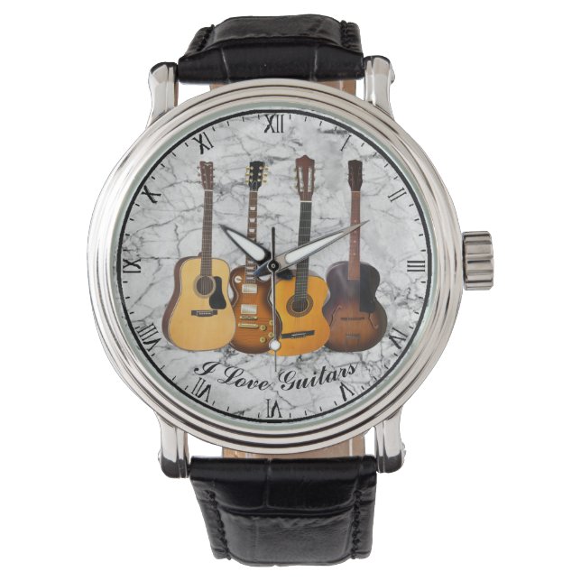 I KÄRLEK GUITARS WRISTWATCH ARMBANDSUR (Framsida)