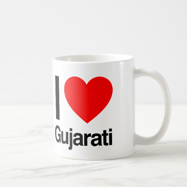 i kärlek gujarati kaffemugg (Höger)