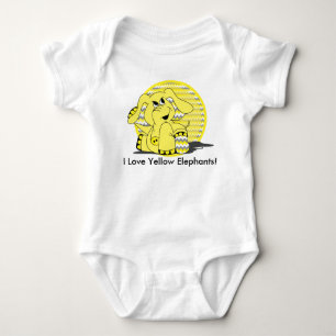 I Kärlek Gult Elephants T-shirt
