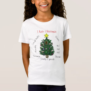 I Kärlek, Gult Star Pepparkaksgubbe Träd Tee Shirt