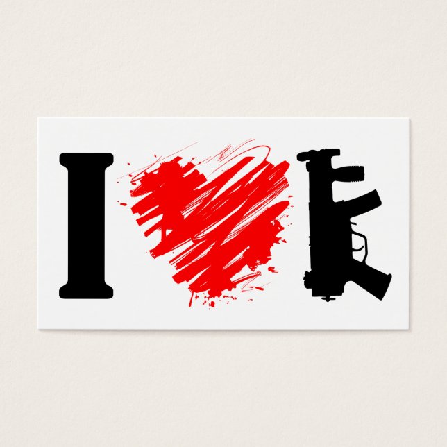 I Kärlek Guns Visitkort (Framsidan)