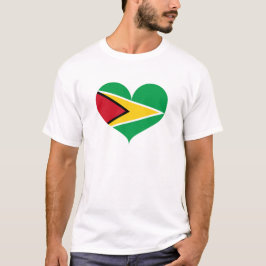 I Kärlek Guyana Flagga T Shirt