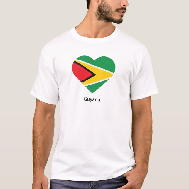 I Kärlek Guyana T Shirt (Framsida)