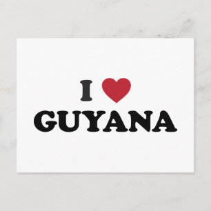 I Kärlek Guyana Vykort