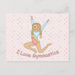 I Kärlek Gymnastics Blonde Vykort