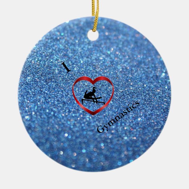 I Kärlek Gymnastics Blue Gnistra Ornament (Framsidan)