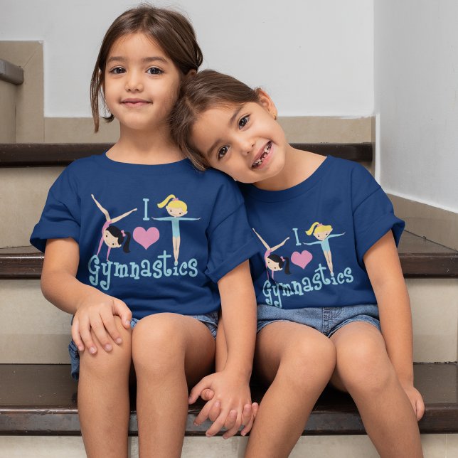 I Kärlek Gymnastics Cute Anpassningsbar Gymnast T Shirt (Skapare uppladdad)