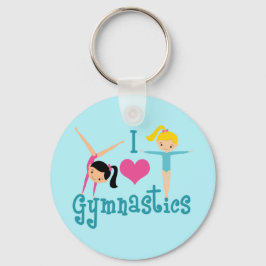 I Kärlek Gymnastics Cute Gymnast Nyckelring