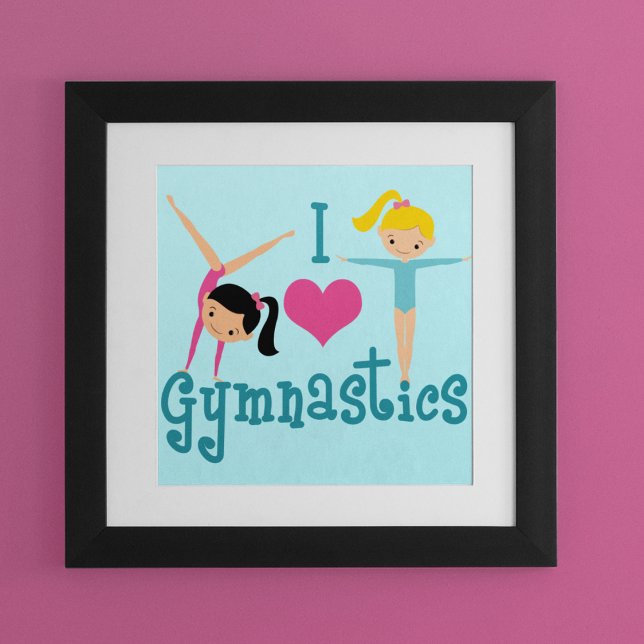 I Kärlek Gymnastics Cute Gymnast Poster (Skapare uppladdad)