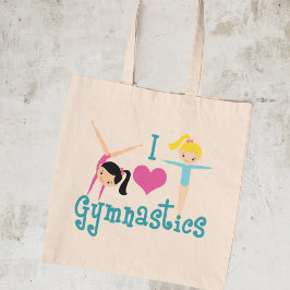 I Kärlek Gymnastics Cute Gymnast Tygkasse