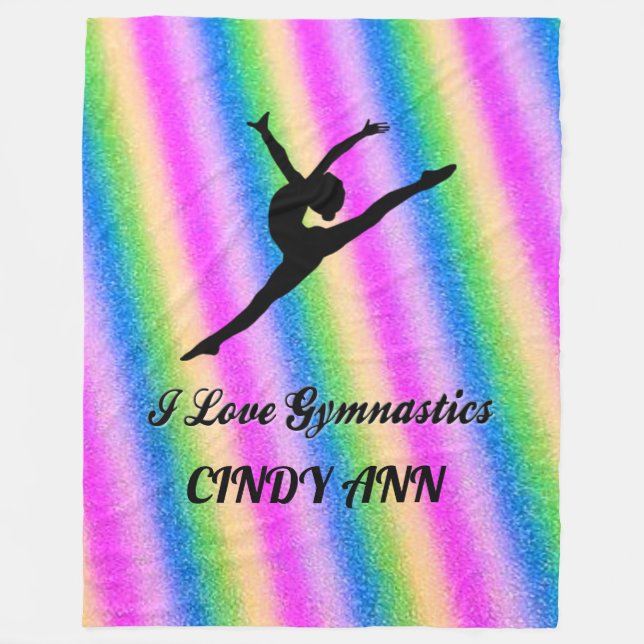 I KÄRLEK GYMNASTICS FLEECE BLANKET! (Framsidan)