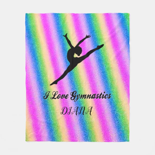 I KÄRLEK GYMNASTICS FLEECE BLANKET! (Framsidan)