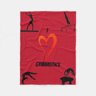 I Kärlek Gymnastics Girls Fleece Blanket