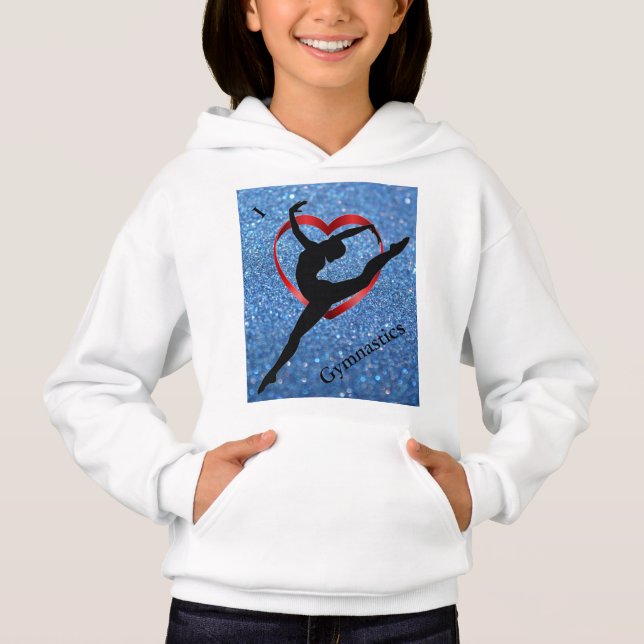 I Kärlek Gymnastics - Gymnast Hoodie för barn T Shirt (Framsida)