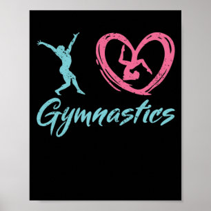 I Kärlek Gymnastics gymnast kärlek idrottares hjär Poster